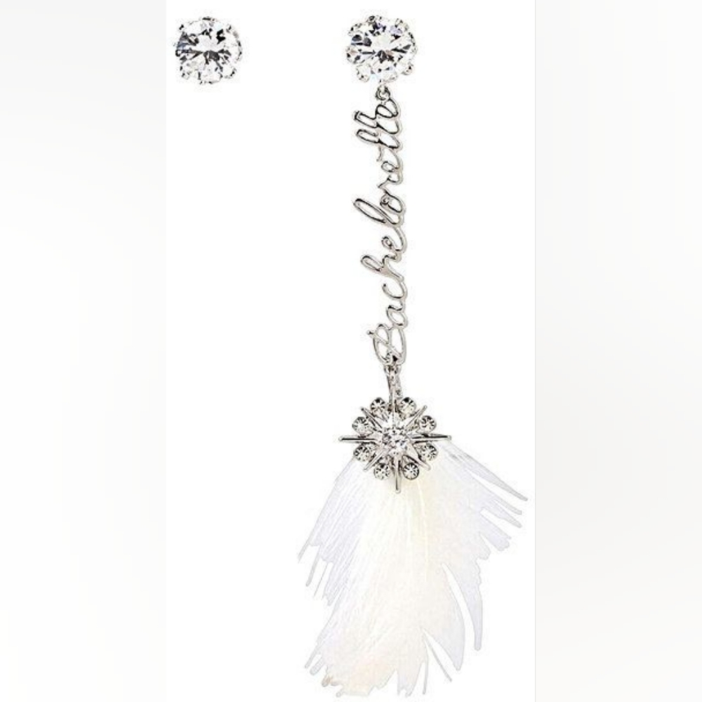 New! BETSEY JOHNSON Blue By Betsey Johnson Bachelorette Party Earrings.